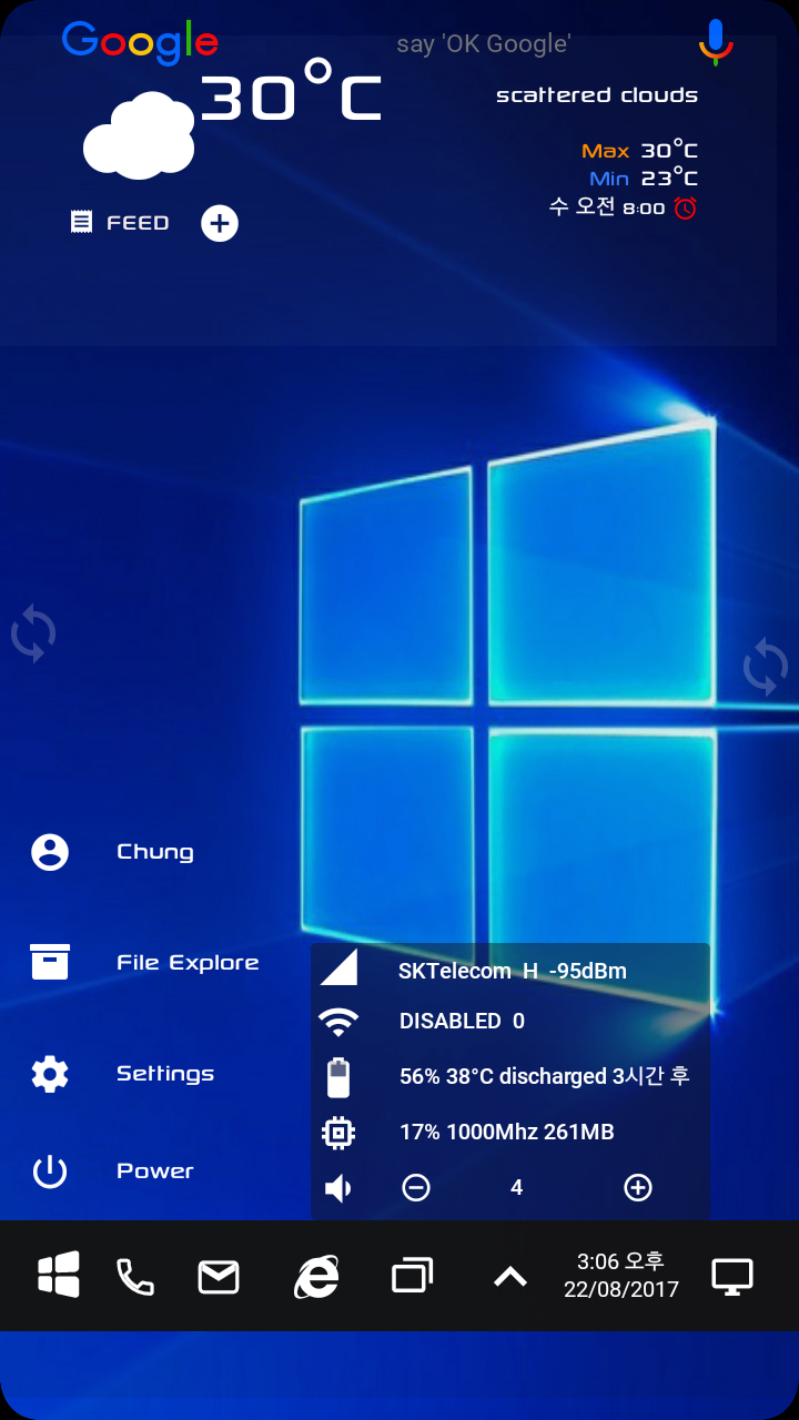 Klwp win 10 V2(upgrade) 테마 홈 맛클